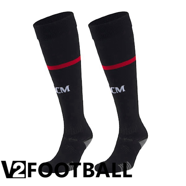 AC Milan Soccer Socks Fourth Black 2022/2023