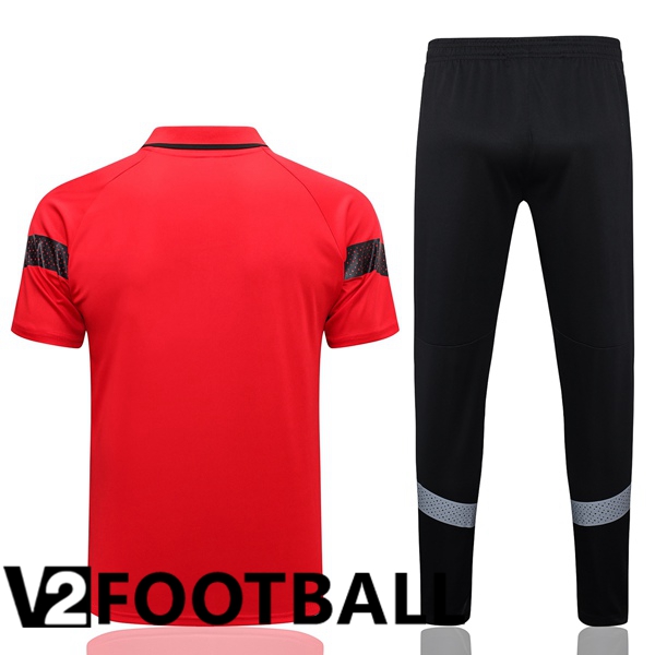 AC Milan Soccer Polo + Pants Red 2023/2024