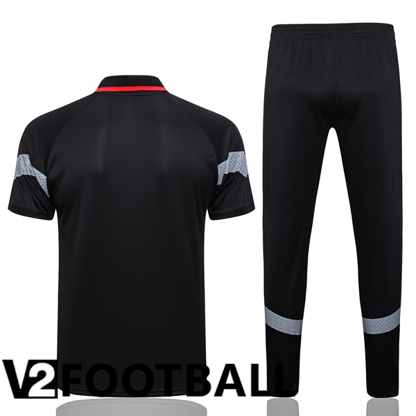 AC Milan Soccer Polo + Pants Black 2023/2024