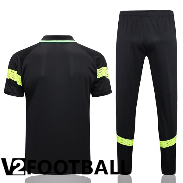 Manchester City Soccer Polo + Pants Black 2023/2024