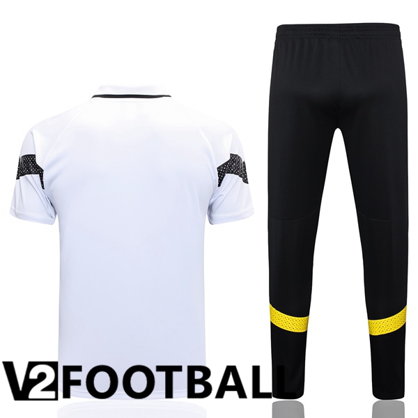 Dortmund BVB Soccer Polo + Pants White 2023/2024