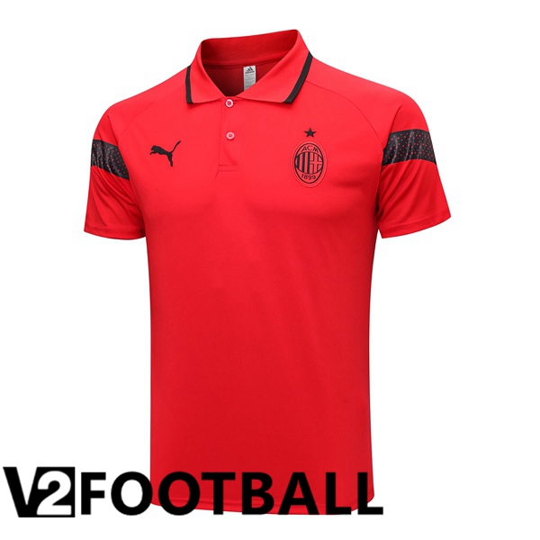 AC Milan Soccer Polo Red 2023/2024