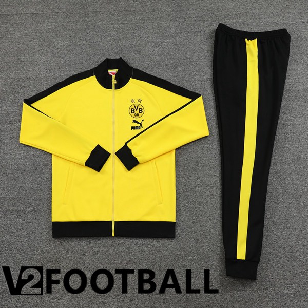 Dortmund BVB Training Jacket Suit Yellow 2023/2024