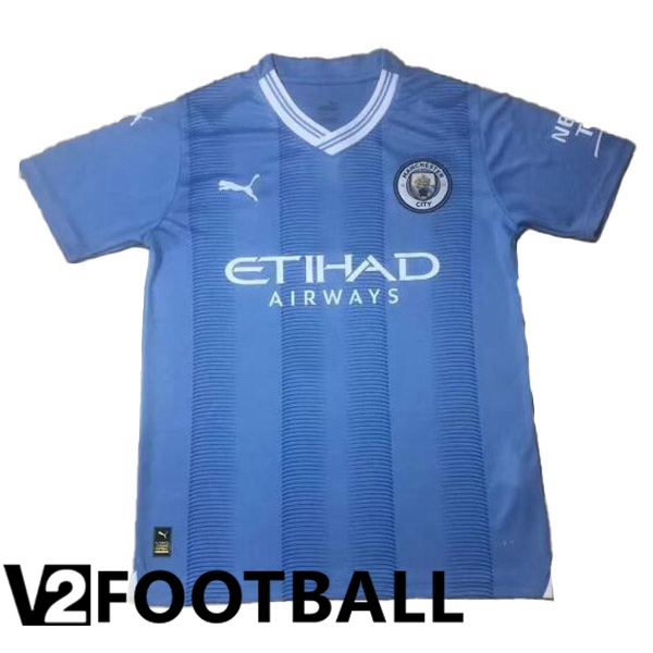 Manchester City Football Shirt Home Blue Leaked Version 2023/2024