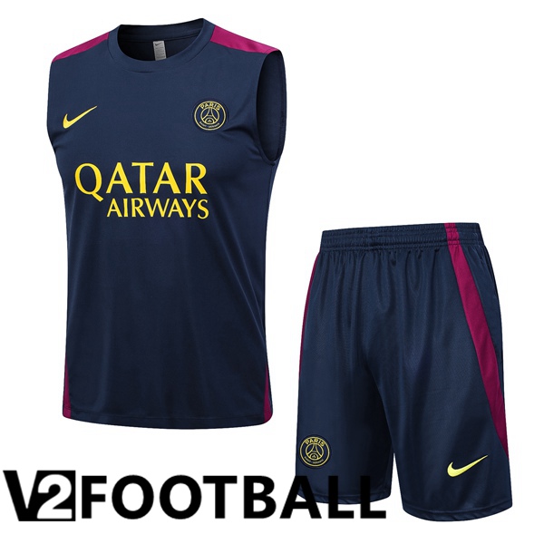 Paris PSG Soccer Vest + Shorts Royal Blue 2023/2024