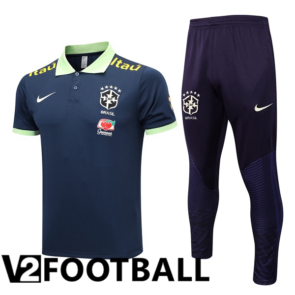 Brazil Soccer Polo + Pants Royal Blue 2023/2024