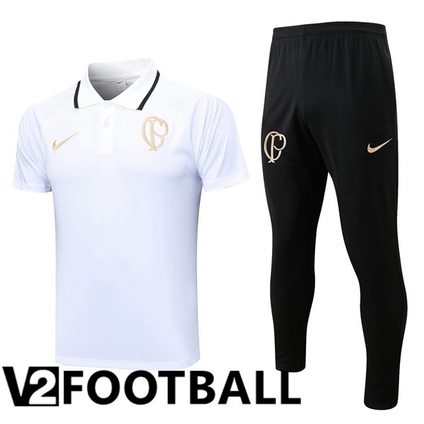 Corinthians Soccer Polo + Pants White 2023/2024