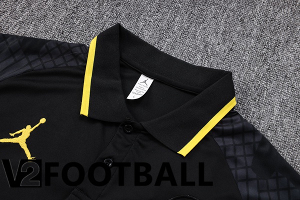 Paris PSG Soccer Polo + Pants Black 2023/2024