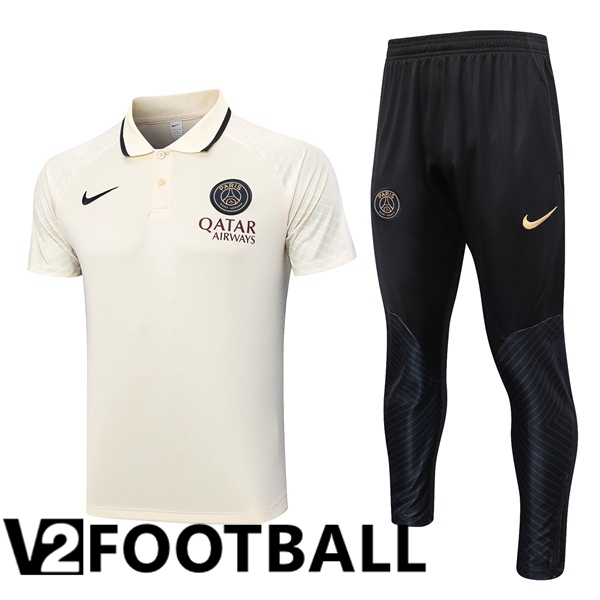 Paris PSG Soccer Polo + Pants Brown 2023/2024