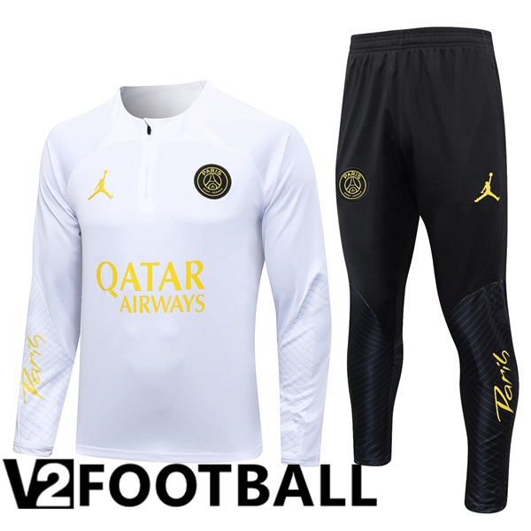 Paris PSG Training Tracksuit Suit White 2023/2024