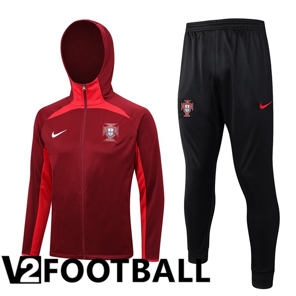 Portugal Training Tracksuit Hoodie Red 2023/2024