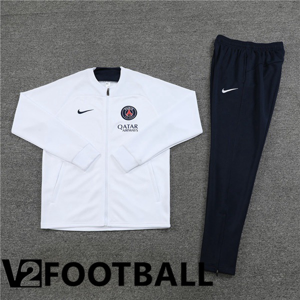 Paris PSG Training Jacket Suit White 2023/2024