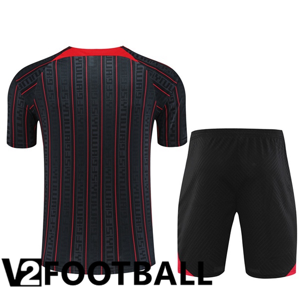 FC Liverpool Training T Shirt + Shorts Black 2023/2024