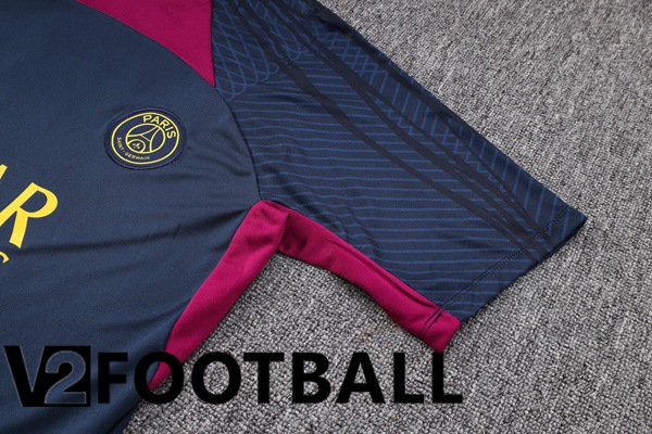 Paris PSG Training T Shirt + Shorts Royal Blue 2023/2024