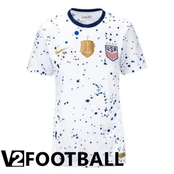 USA Womens Football Shirt Home White 2023/2024