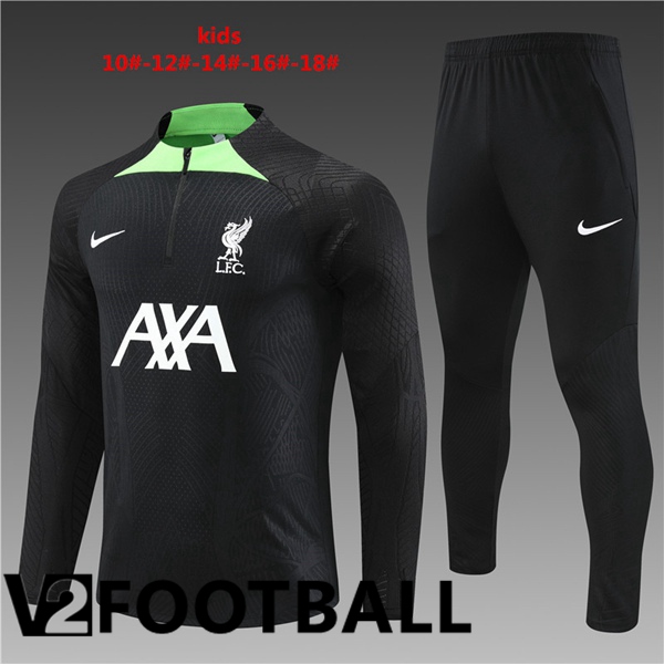 FC Liverpool Kids Training Tracksuit Suit Black 2023/2024