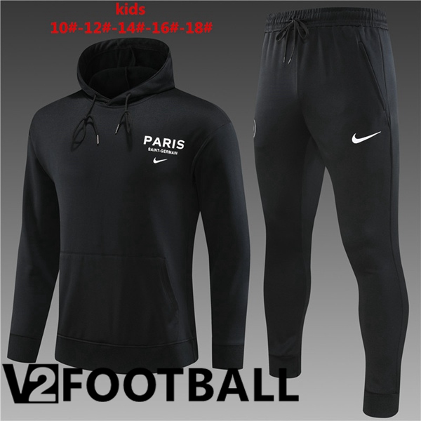 Paris PSG Kids Training Tracksuit Hoodie Black 2023/2024