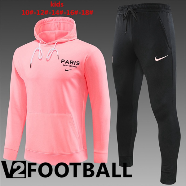 Paris PSG Kids Training Tracksuit Hoodie Pink 2023/2024