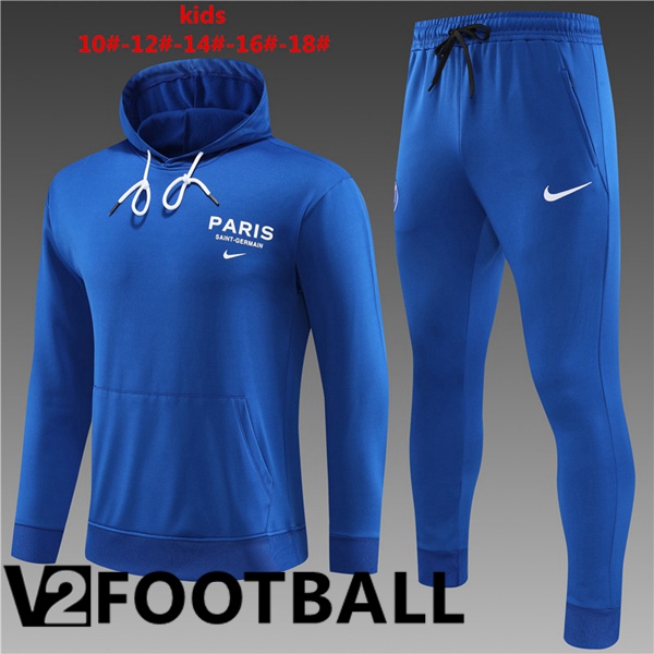 Paris PSG Kids Training Tracksuit Hoodie Blue 2023/2024