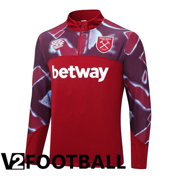 West Ham Training Sweatshirt Red 2023/2024