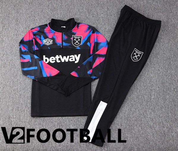 West Ham Training Tracksuit Suit Black 2023/2024