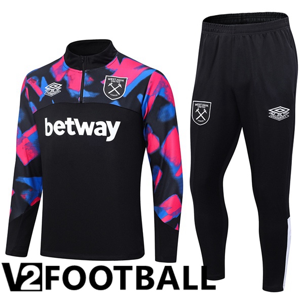 West Ham Training Tracksuit Suit Black 2023/2024