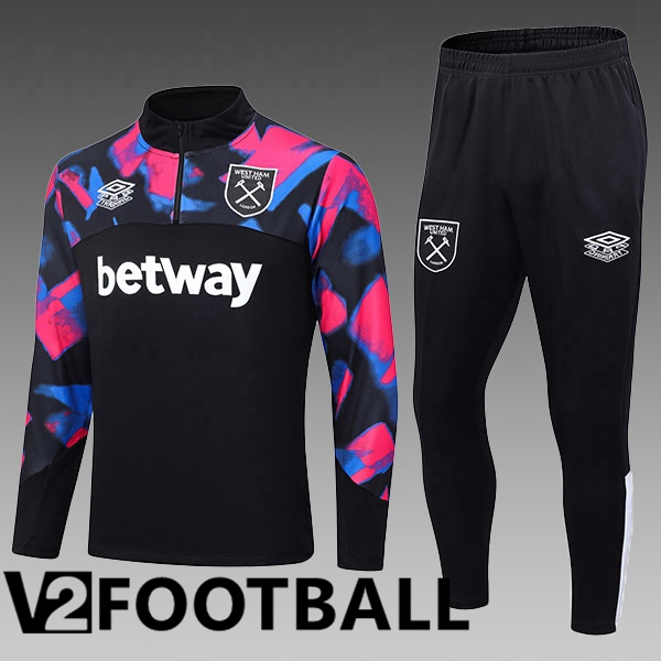 West Ham Kids Training Tracksuit Suit Black 2023/2024