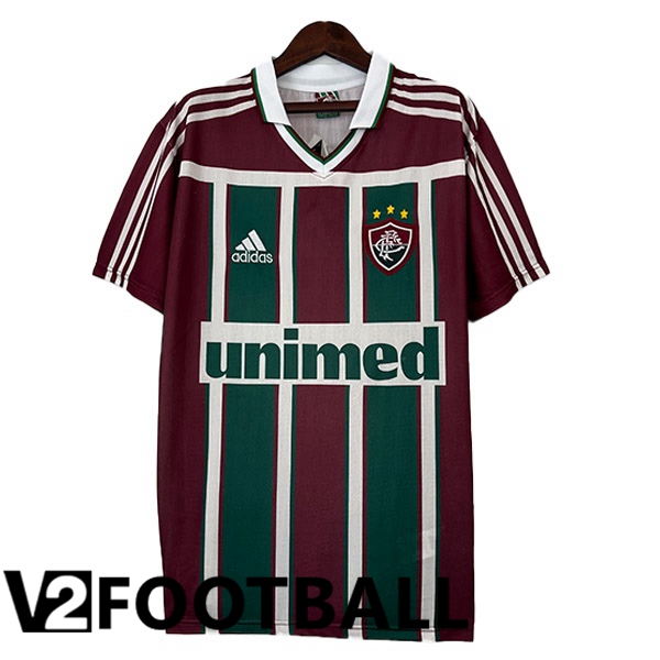 Fluminense Retro Football Shirt Home Red Green 2003