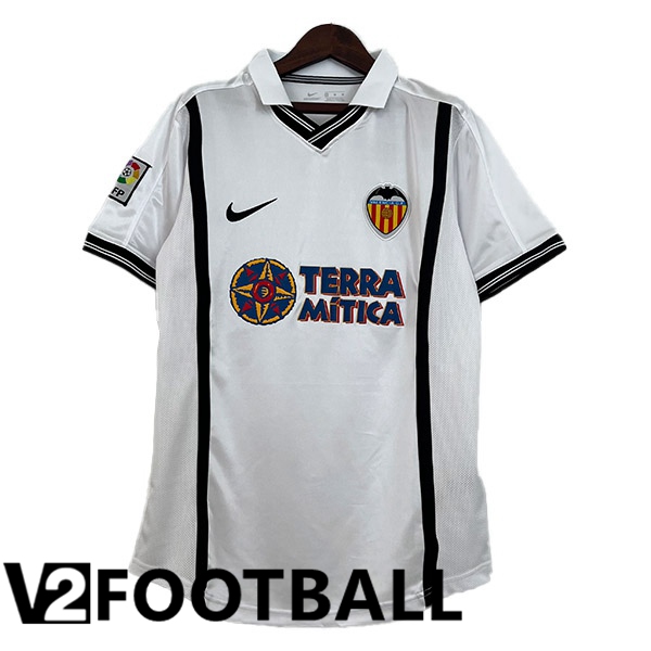 Valencia CF Retro Football Shirt Home White 2000-2001