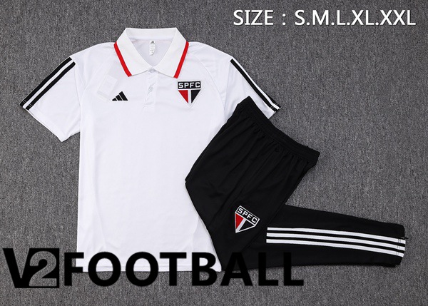 Sao Paulo FC Football Polo + Pants White 2023/2024