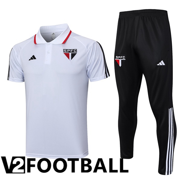 Sao Paulo FC Football Polo + Pants White 2023/2024