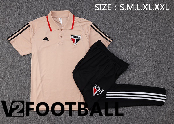 Sao Paulo FC Football Polo + Pants Brown 2023/2024