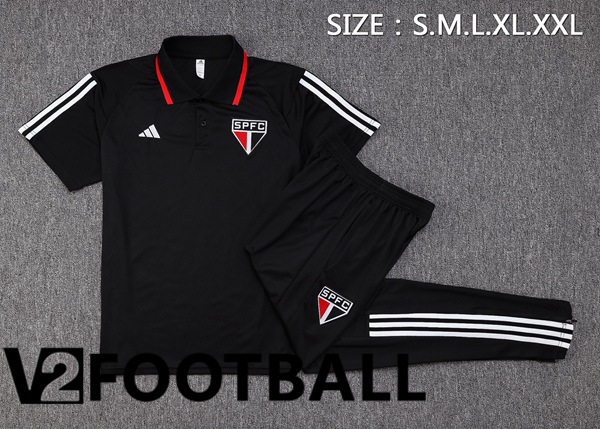 Sao Paulo FC Football Polo + Pants Black 2023/2024