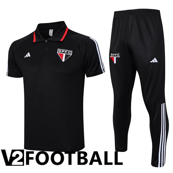 Sao Paulo FC Football Polo + Pants Black 2023/2024