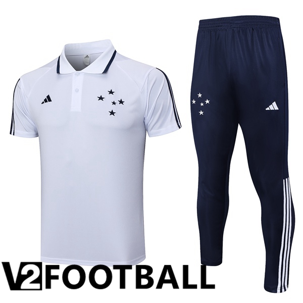 Cruzeiro EC Football Polo + Pants White 2023/2024