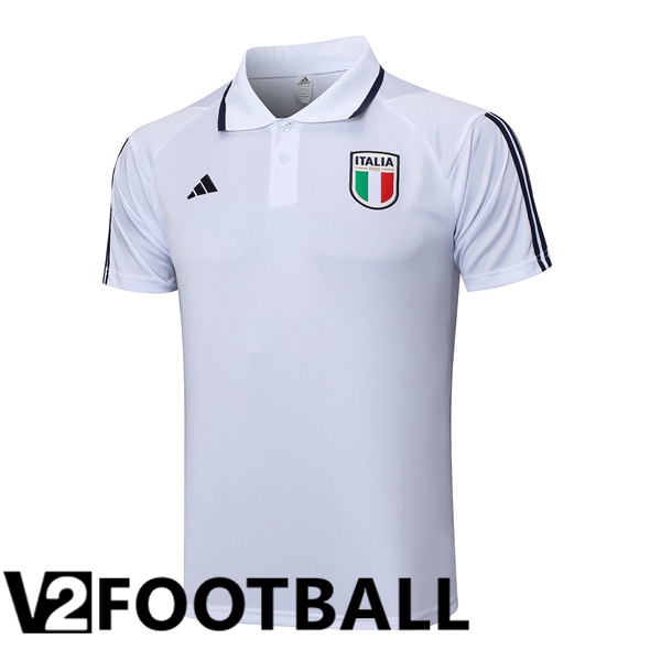 Italy Football Polo White 2023/2024