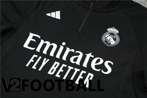 Real Madrid Training Tracksuit Suit Black 2023/2024