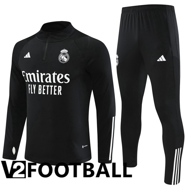 Real Madrid Training Tracksuit Suit Black 2023/2024