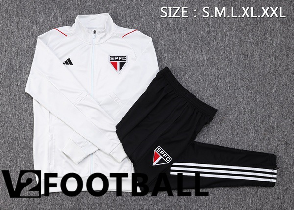 Sao Paulo FC Training Jacket Suit White 2023/2024