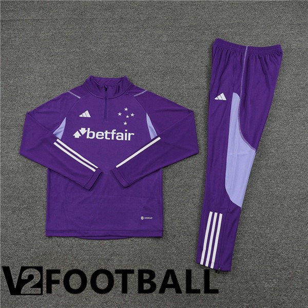 Cruzeiro EC Training Tracksuit Suit Purple 2023/2024