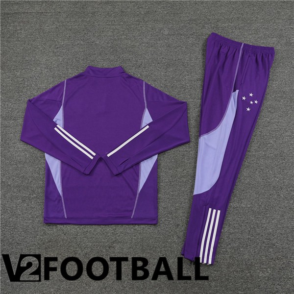 Cruzeiro EC Training Tracksuit Suit Purple 2023/2024