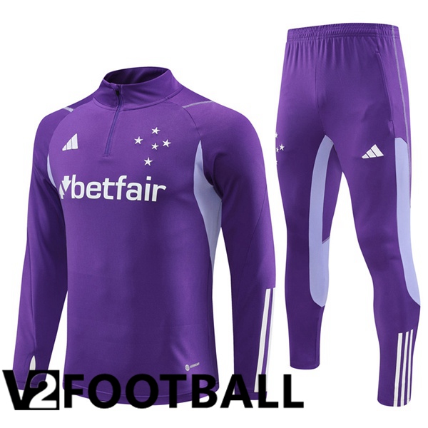 Cruzeiro EC Training Tracksuit Suit Purple 2023/2024