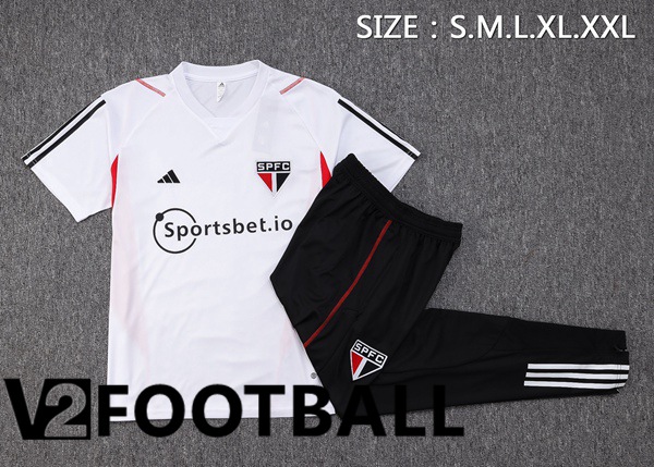 Sao Paulo FC Training T Shirt + Pants White 2023/2024