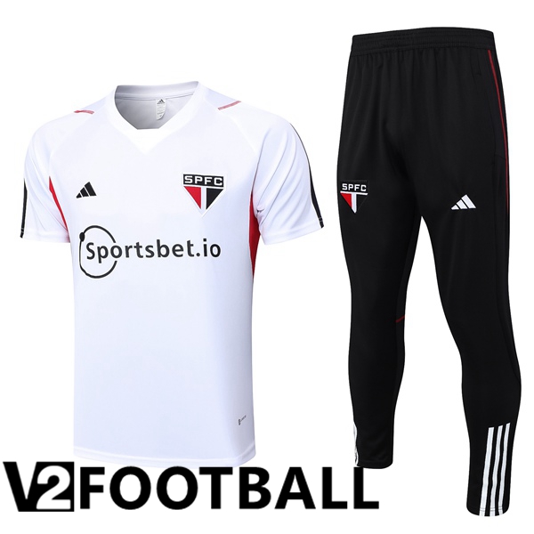 Sao Paulo FC Training T Shirt + Pants White 2023/2024