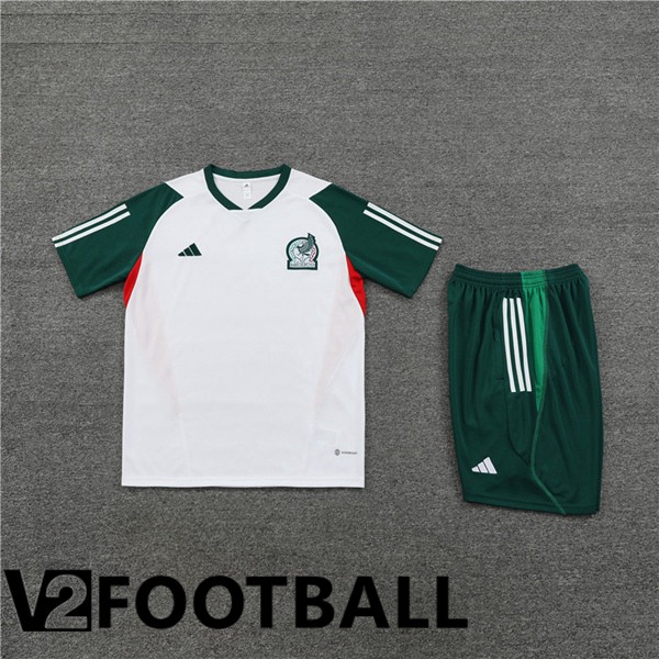 Mexico Training T Shirt + Shorts White 2023/2024