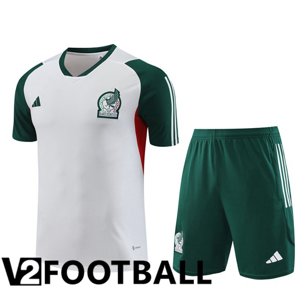 Mexico Training T Shirt + Shorts White 2023/2024