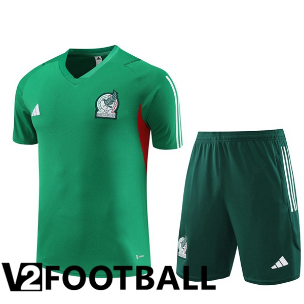 Mexico Training T Shirt + Shorts Green 2023/2024