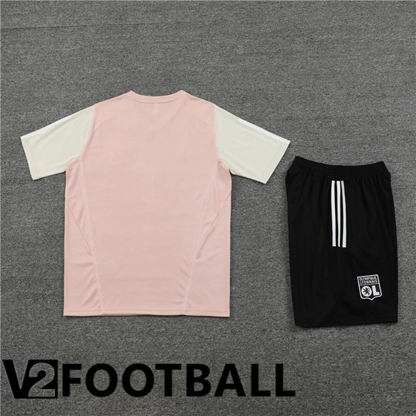 Lyon OL Training T Shirt + Shorts Pink 2023/2024