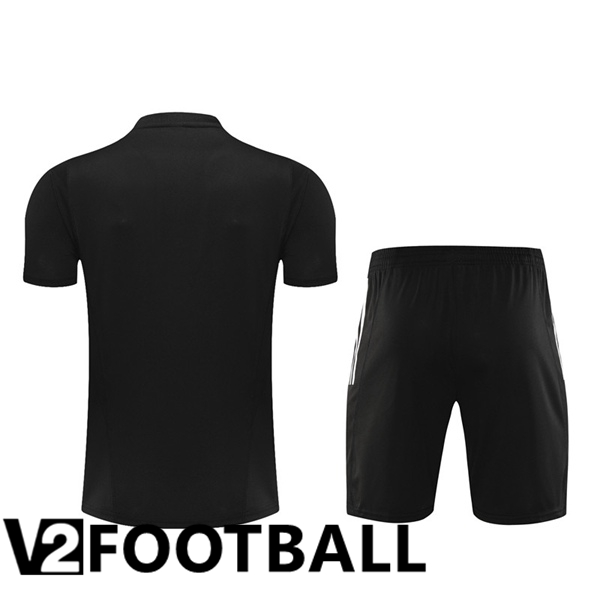 Real Madrid Training T Shirt + Shorts Black 2023/2024