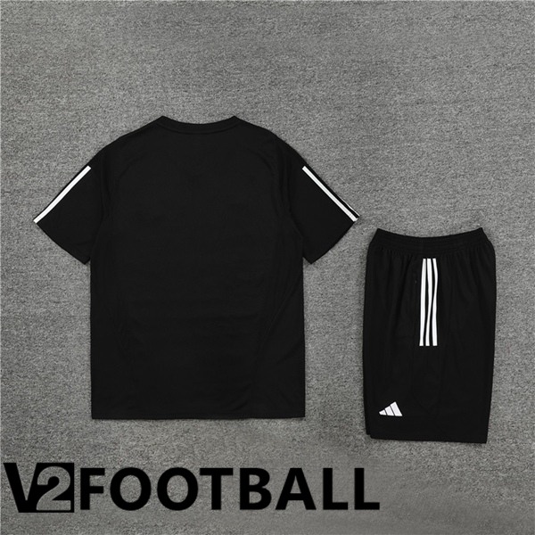 Real Madrid Training T Shirt + Shorts Black 2023/2024